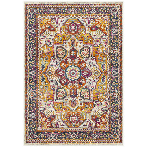 Selje 607 Rust Multi Colour Transitional Bohemian Inspired Rug - Rugs Of Beauty