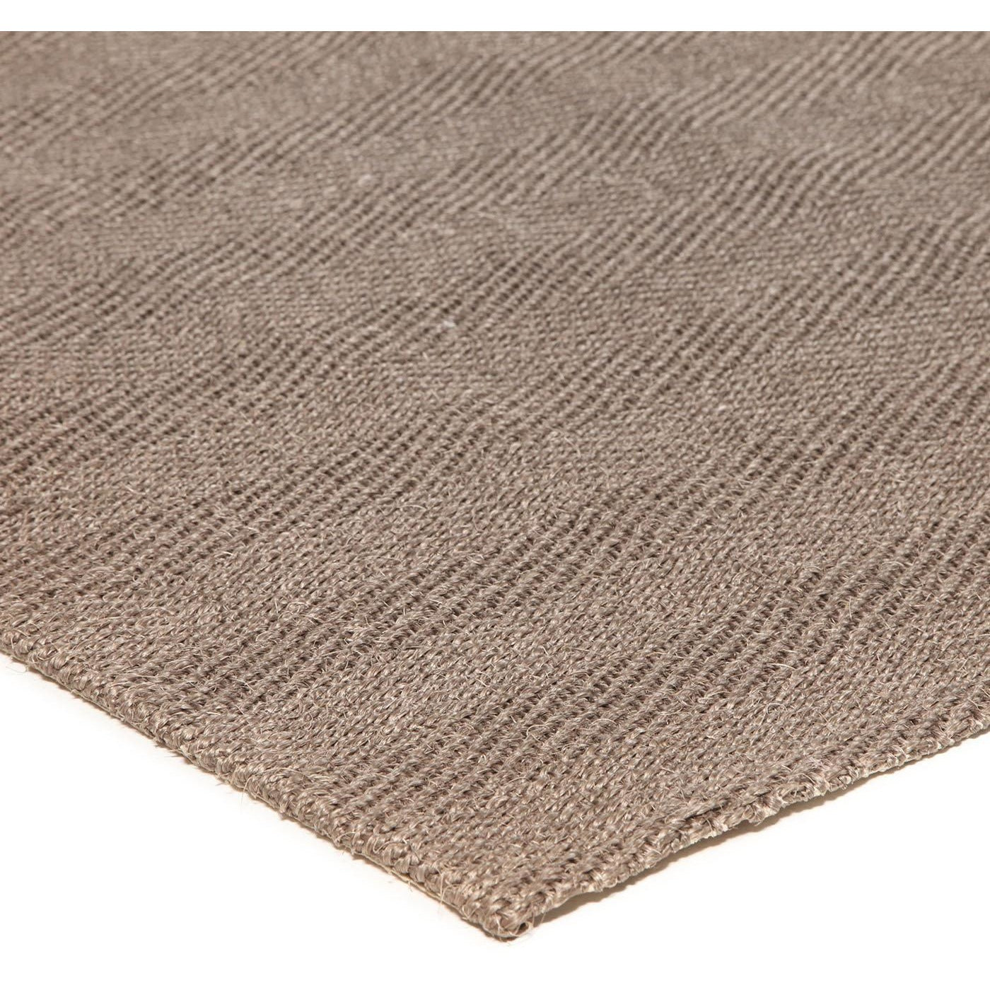 Columbo Eco Friendly Natural Sisal Herringbone Patterned Dark Brown  Flatweave Rug