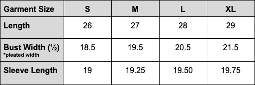 Pilar fit chart