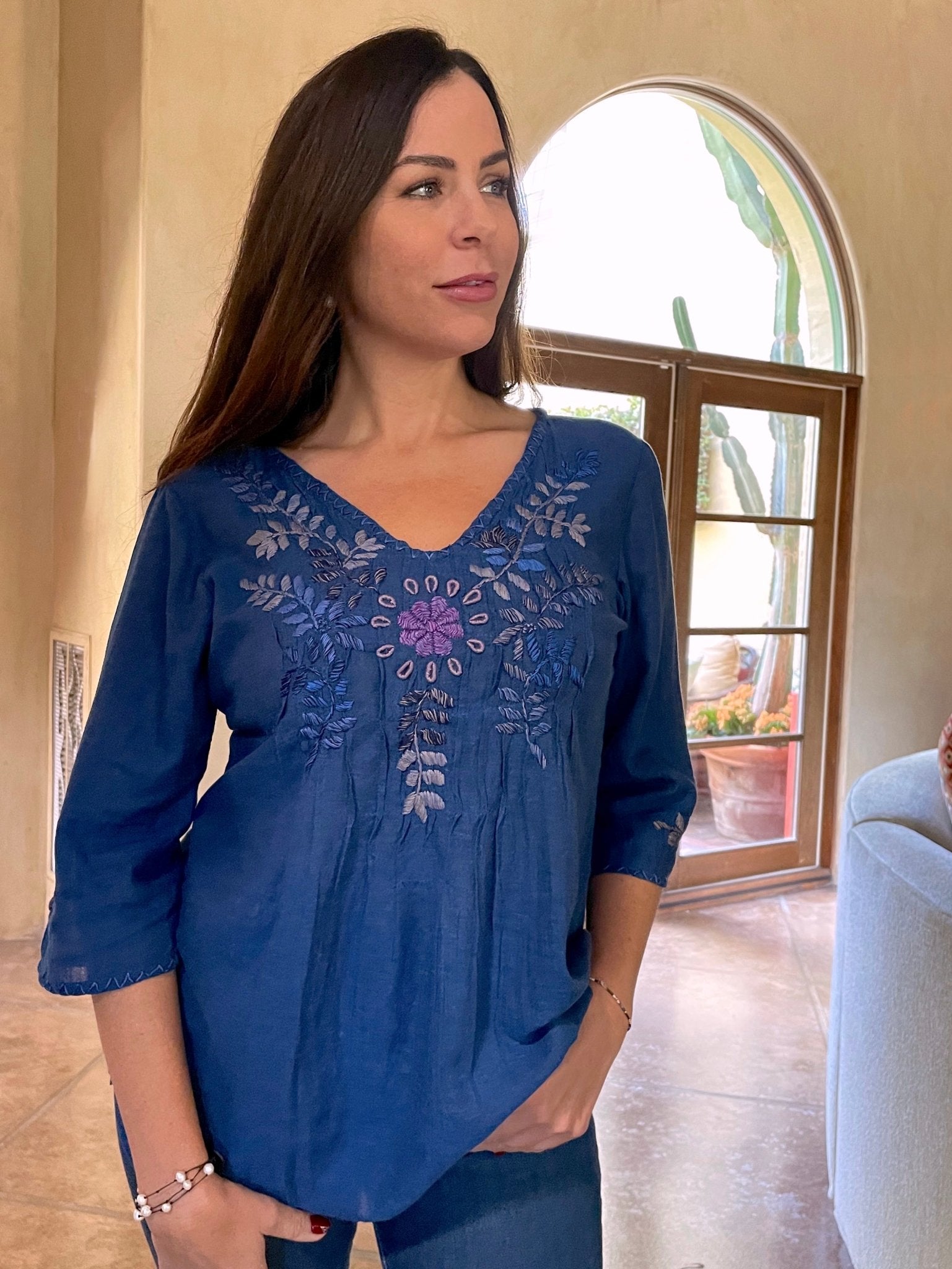 Amara Blackberry Tunic - Abrazo Style Shop