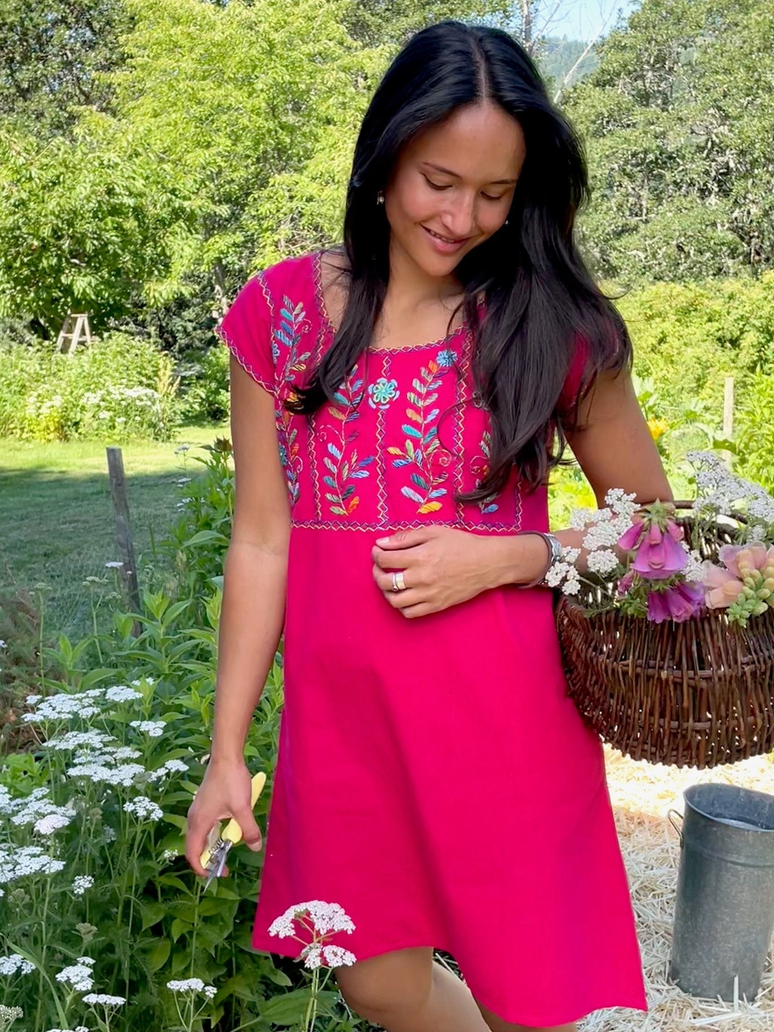 Lilia Fuchsia Fiesta Dress - Abrazo Style Shop