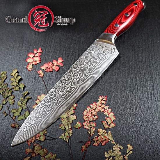 Razor-sharp Damask Knives | Peacock Edition