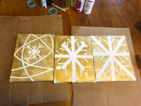 Finished Snow Flake Canvases