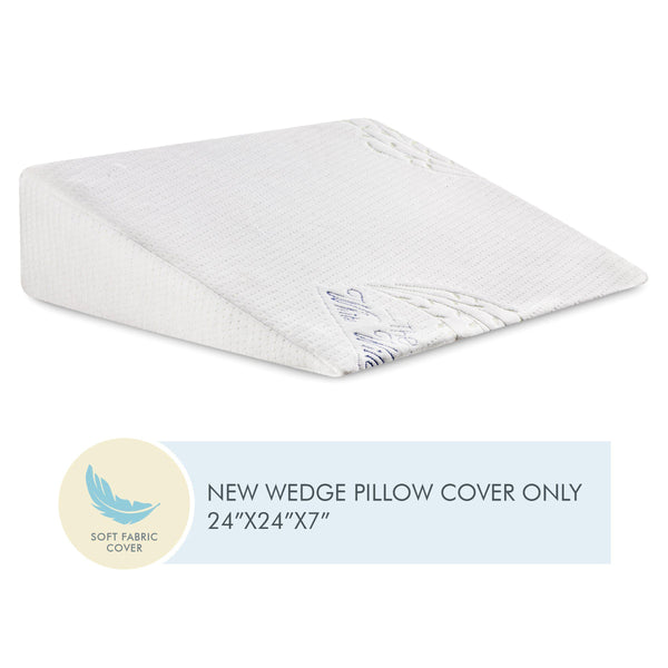 Soft Fabric Cover With Zip Closure Case For Bed Wedge Pillow White B The White Willow
