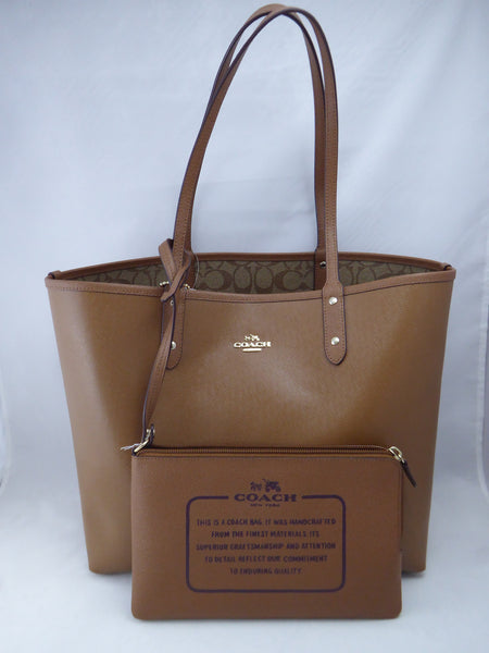 Coach F36658 IMBDX Reversible PVC Tote in Signature (Khaki / Saddle) – www.AuthenticBags.Com.Ph