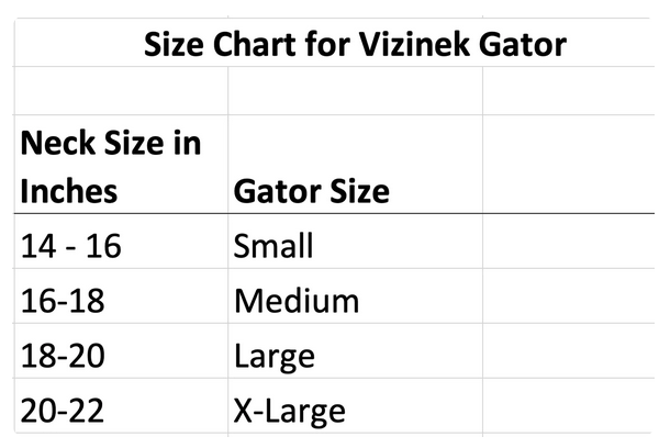 Muttluks Gator Size Chart