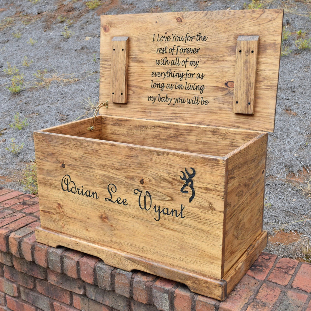 wooden toy box with lid