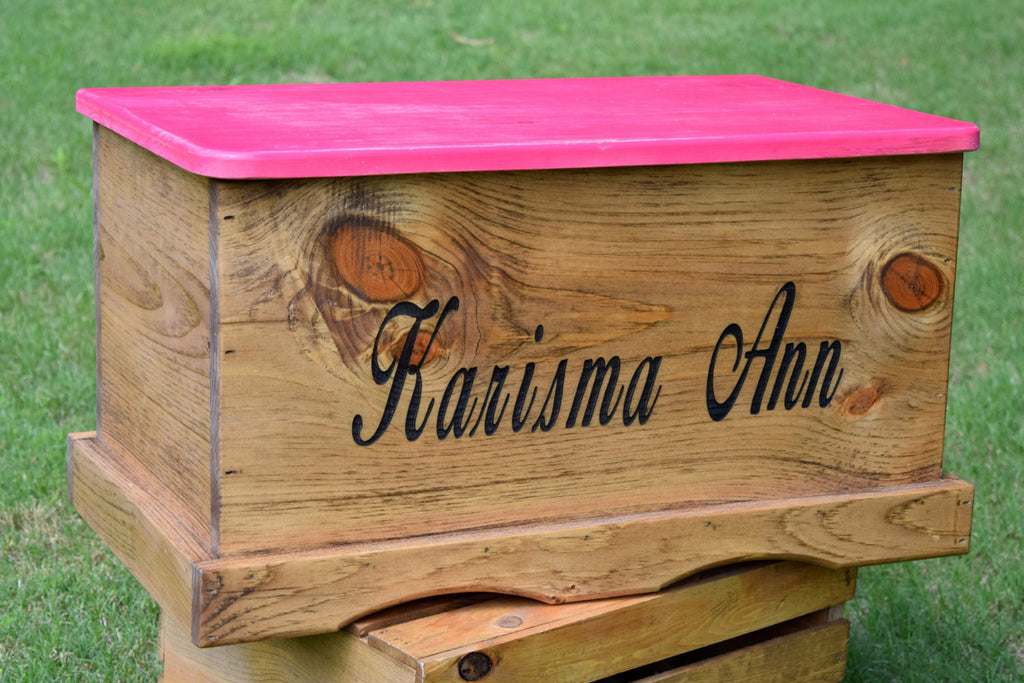 large wooden toy box