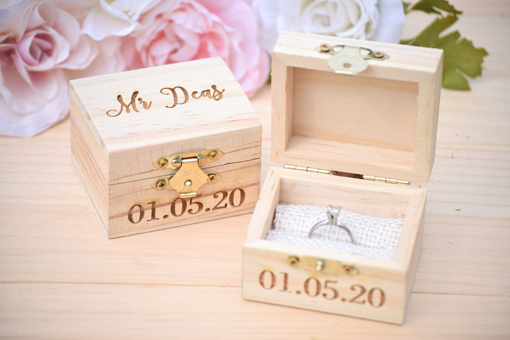 his and hers wedding ring box
