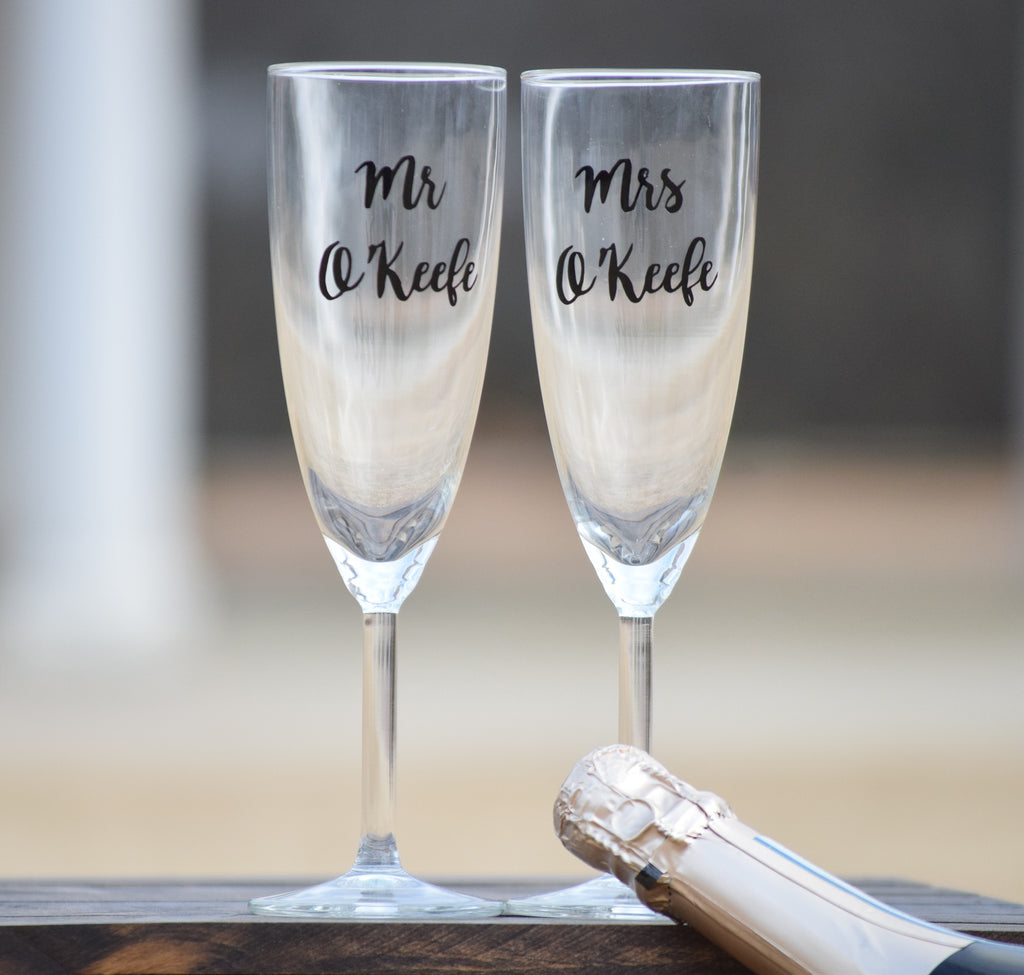 wedding toasting glasses crystal