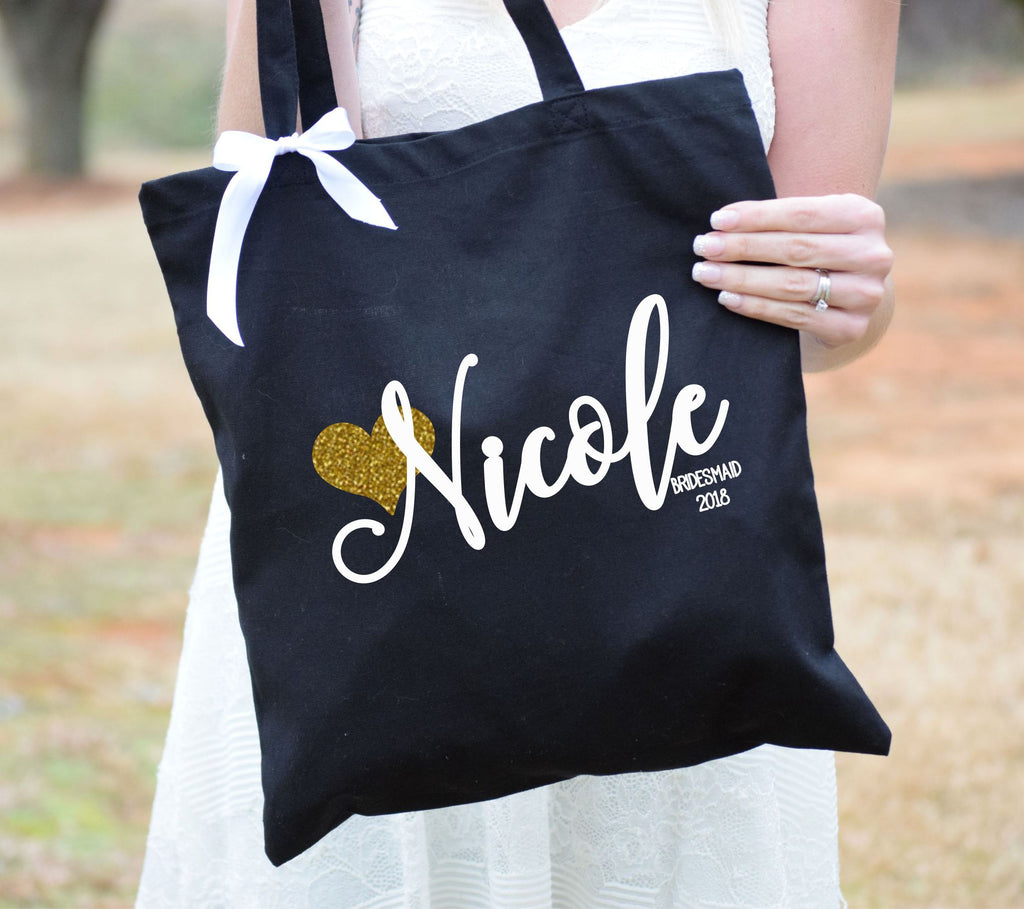 Personalized Bridal Tote Bag Bridesmaid Tote Bag bags for bridesmaids – Country Barn Babe