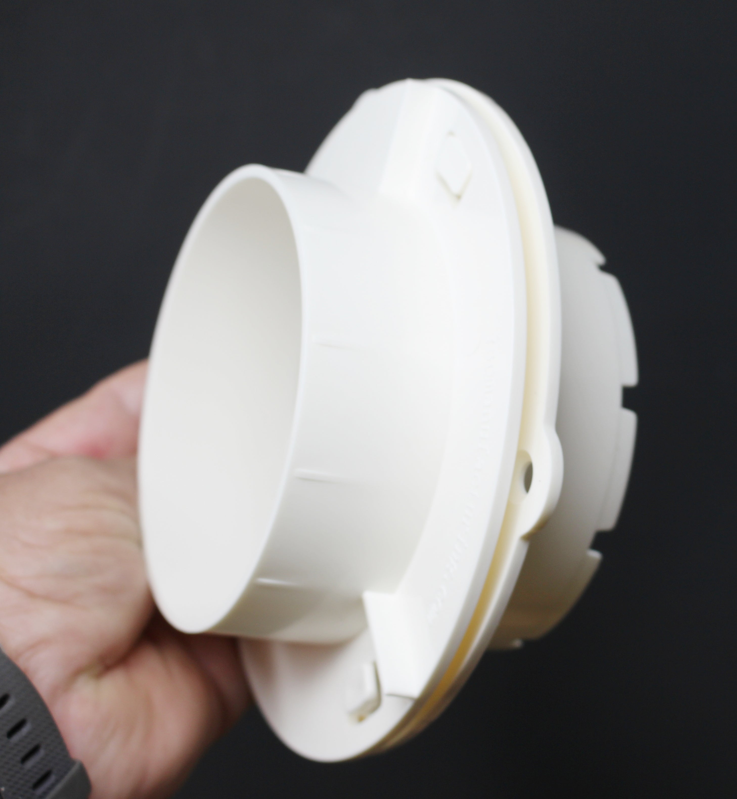 White Dryer Duct To Wall Connector Quick Connect For Dryer Vent 6 For Jsp Manufacturing 