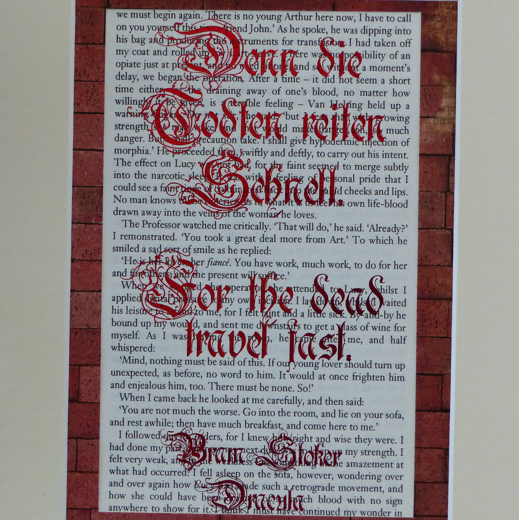 Dracula quote red frame