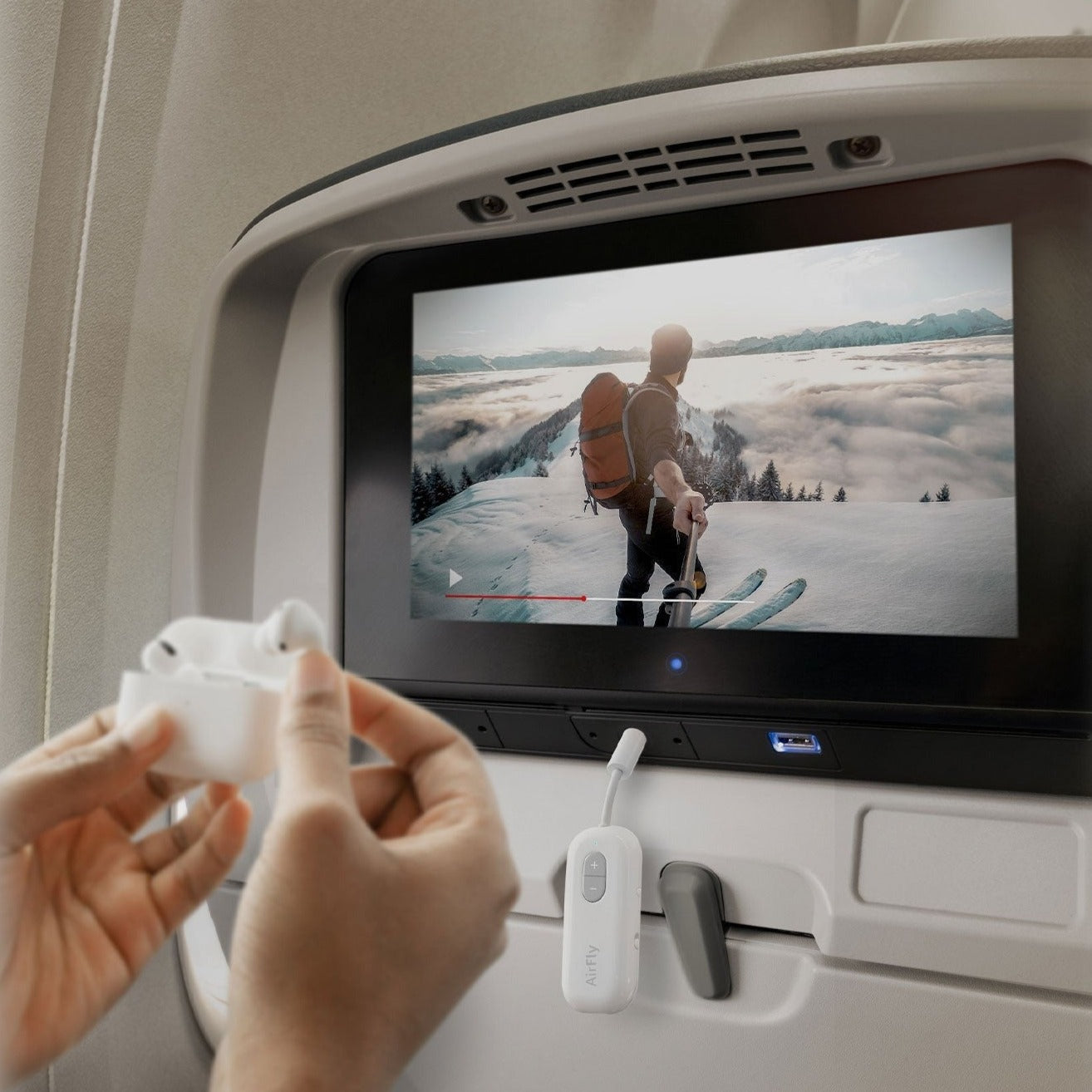 AirFly Pro - Wireless audio adaptor for in-flight entertainment