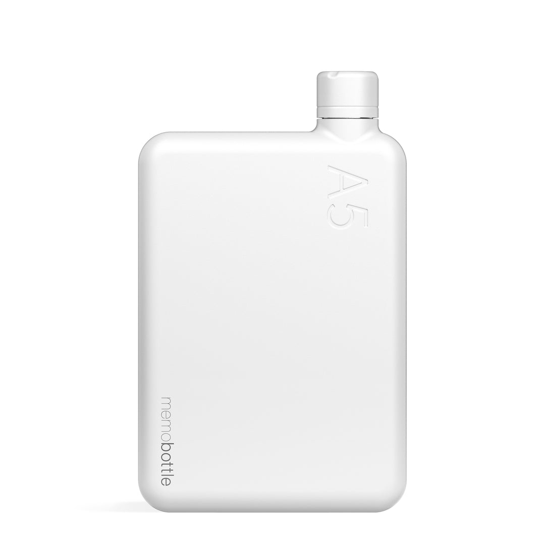 Memobottle Acier Inoxydable Slim - Blanc