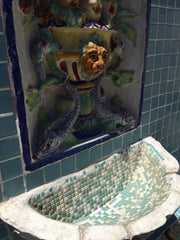 Fontaine de tuiles du milieu du siècle, Virtual California Vintage Tile Gallery de Vintporium, South 16th San Jose California