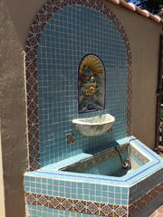 Mid Century Tile Fountain, Vintporium's Virtual California Vintage Tile Gallery, South 16th San Jose California