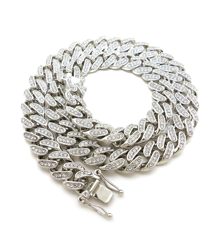 Thick Iced Out Cuban Link (Silver) – MBL