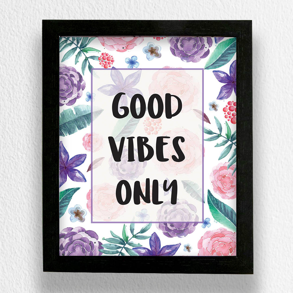 Type7 | Buy Good Vibes Only Art Frame Online – Type7 Design