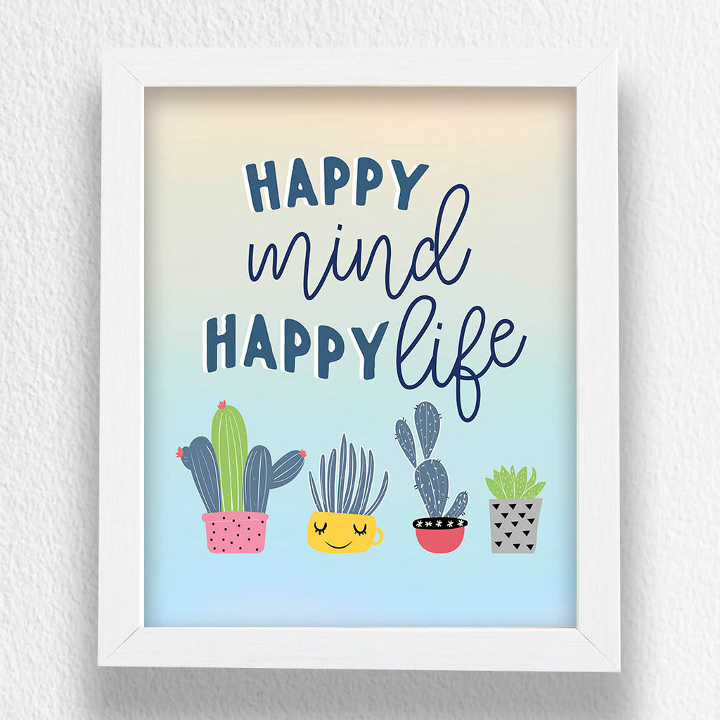 Type7 | Buy Happy Mind Happy Life Large Art Frame Online – Type7 ...