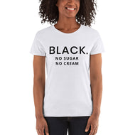 BLACK Women's short sleeve t-shirt - Smiling Curls