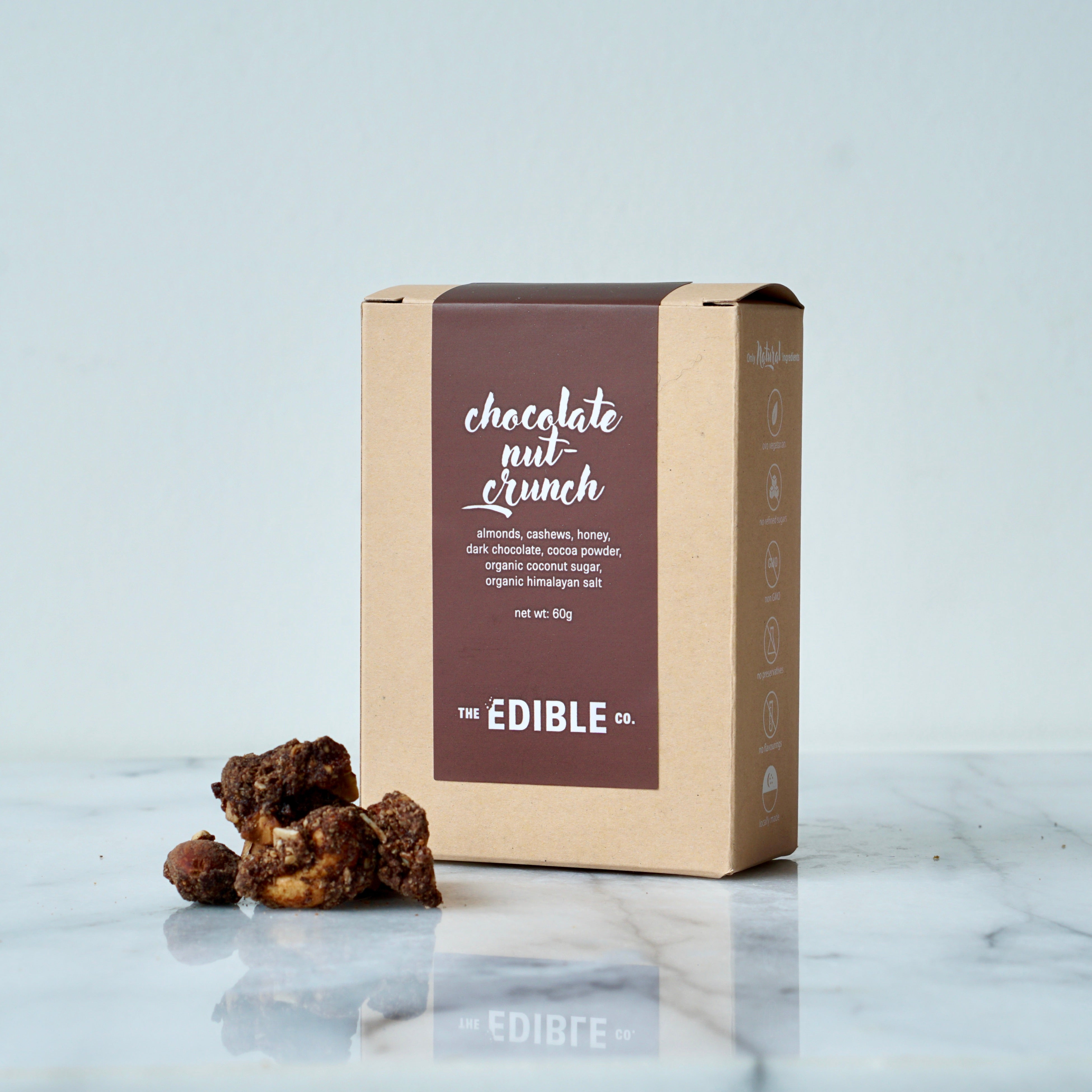 Chocolate Crunch Healthy Natural Snacks The Edible Co