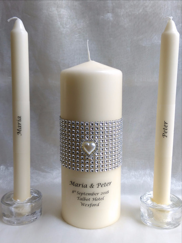 personalised wedding candle holder