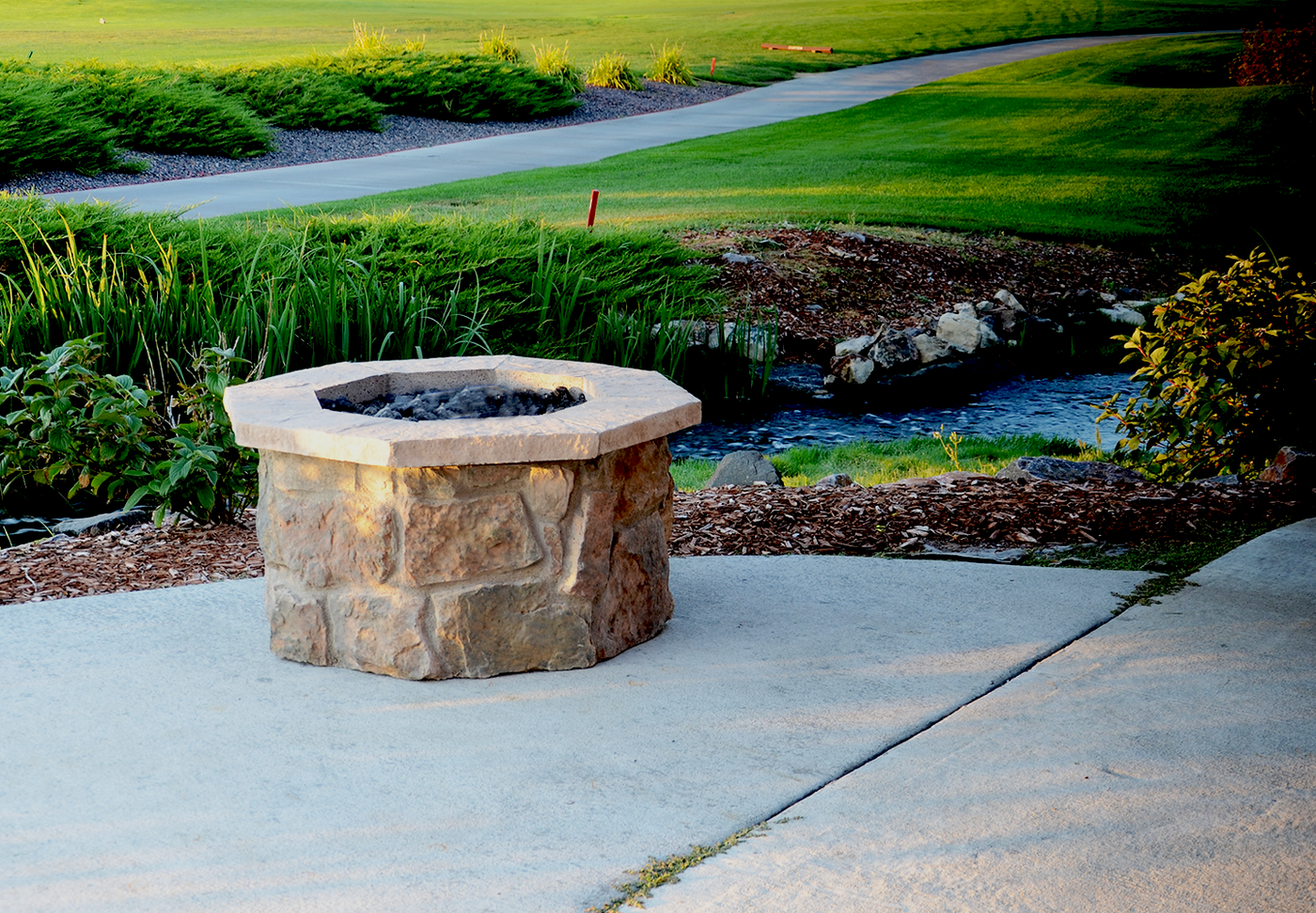 36 Octagon Custom Stone Fire Pit R R Living