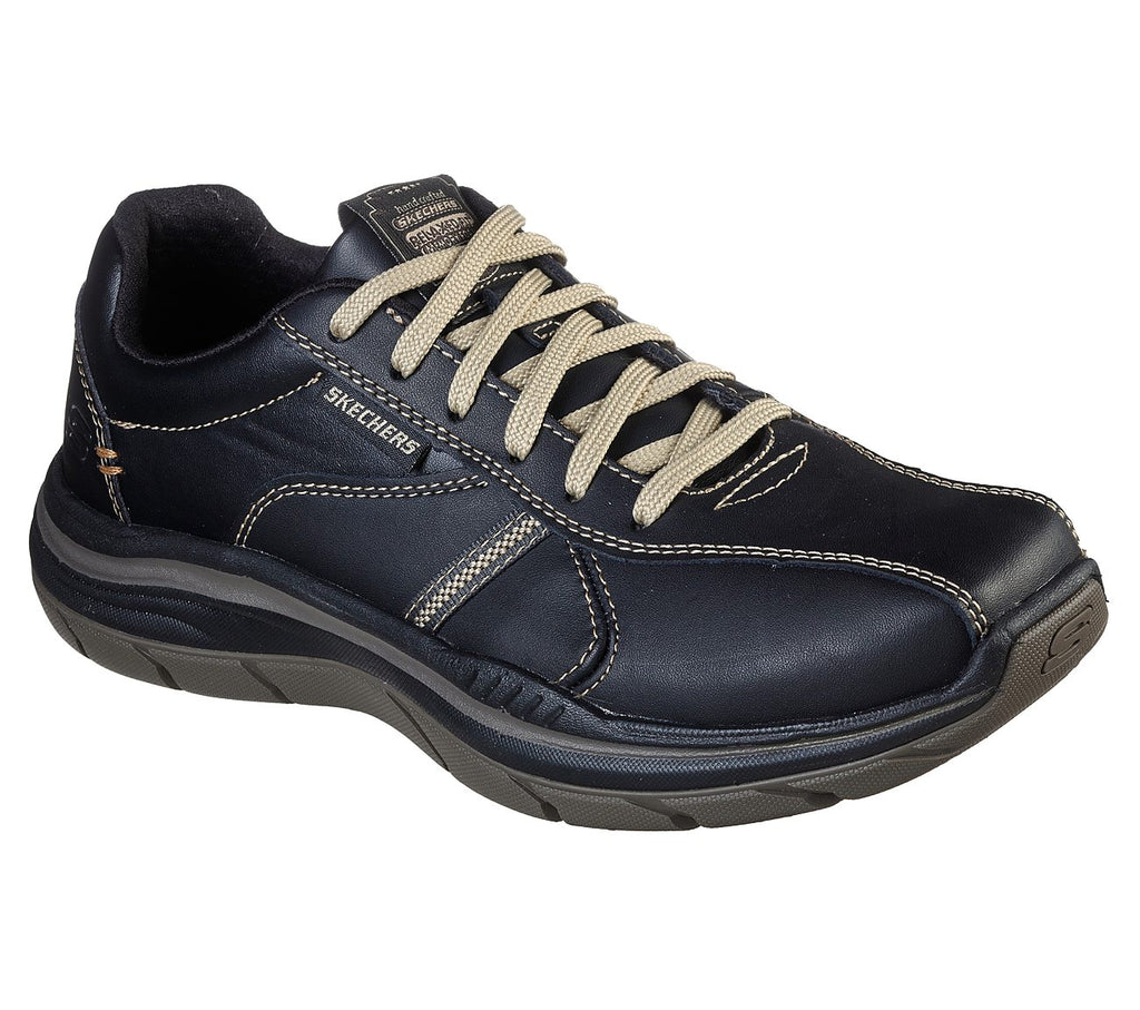 skechers relaxed fit levoy men's shoes black