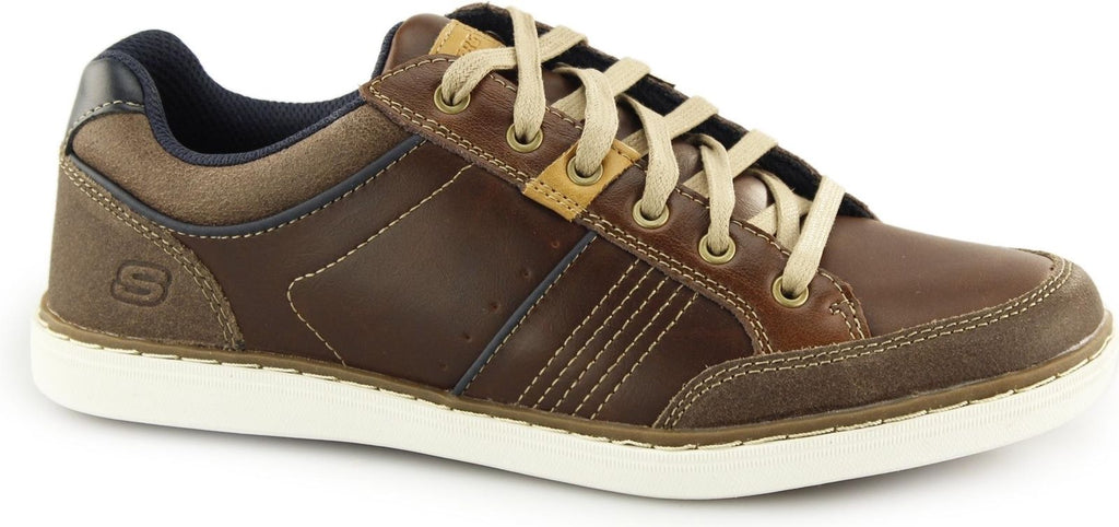 skechers relaxed fit brown