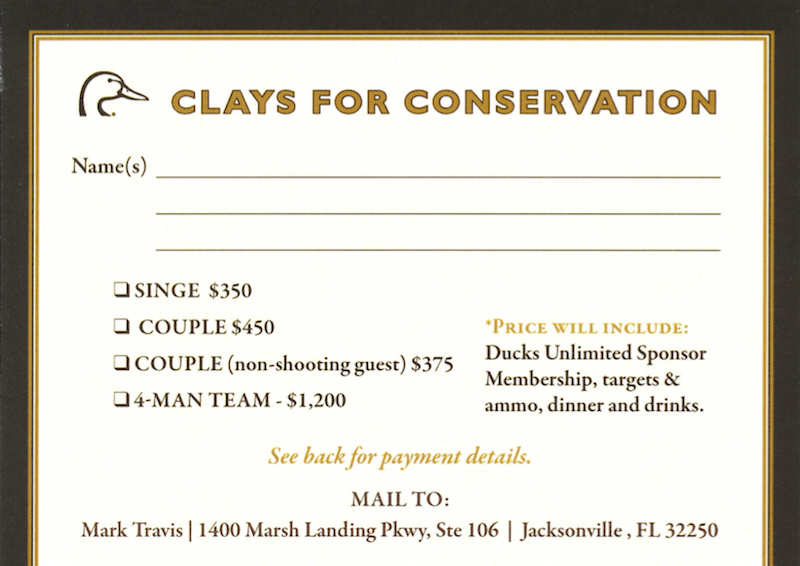 Clays For Conservation Sign Up Form