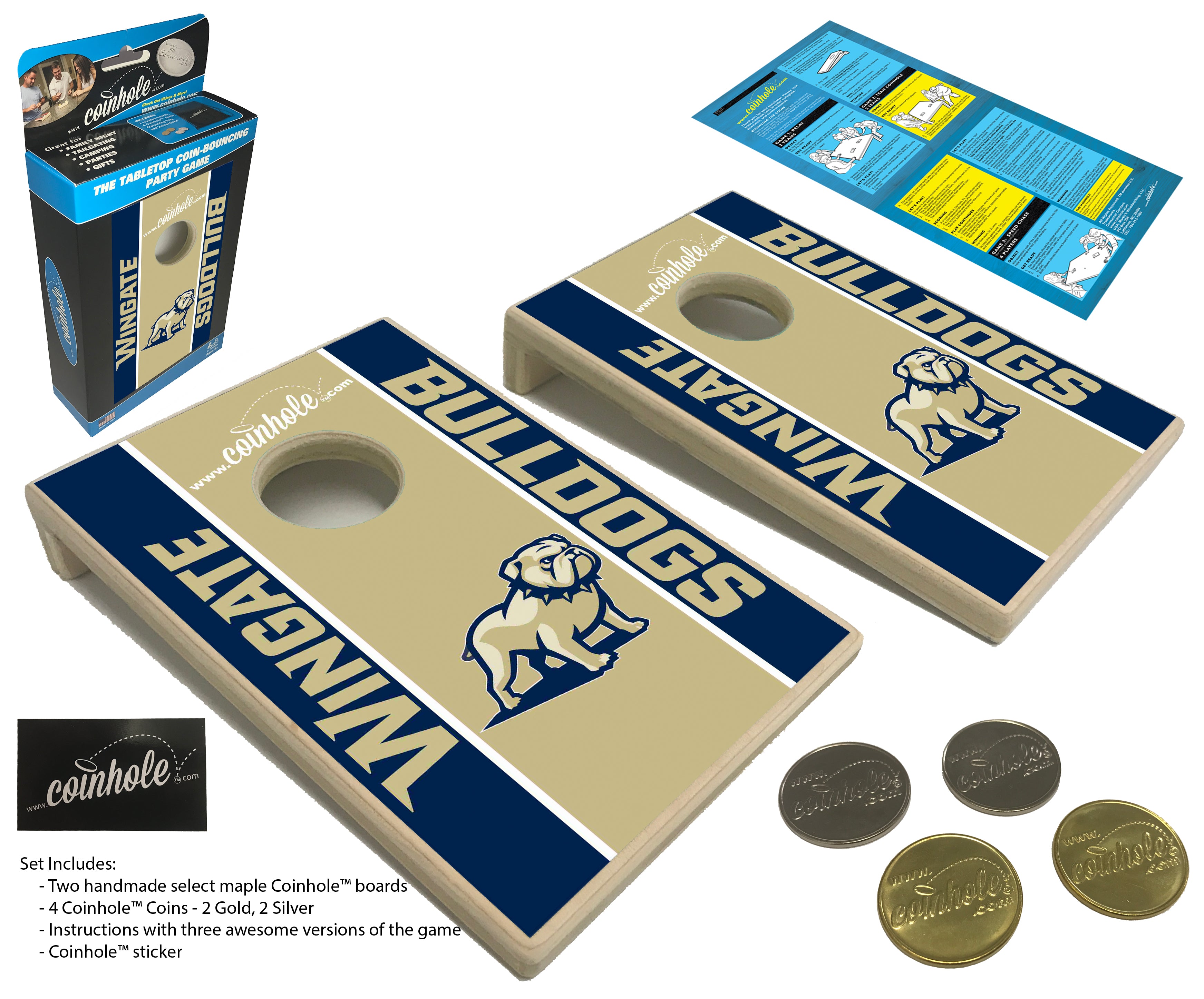 Wingate University Coinhole® Tabletop Game Set