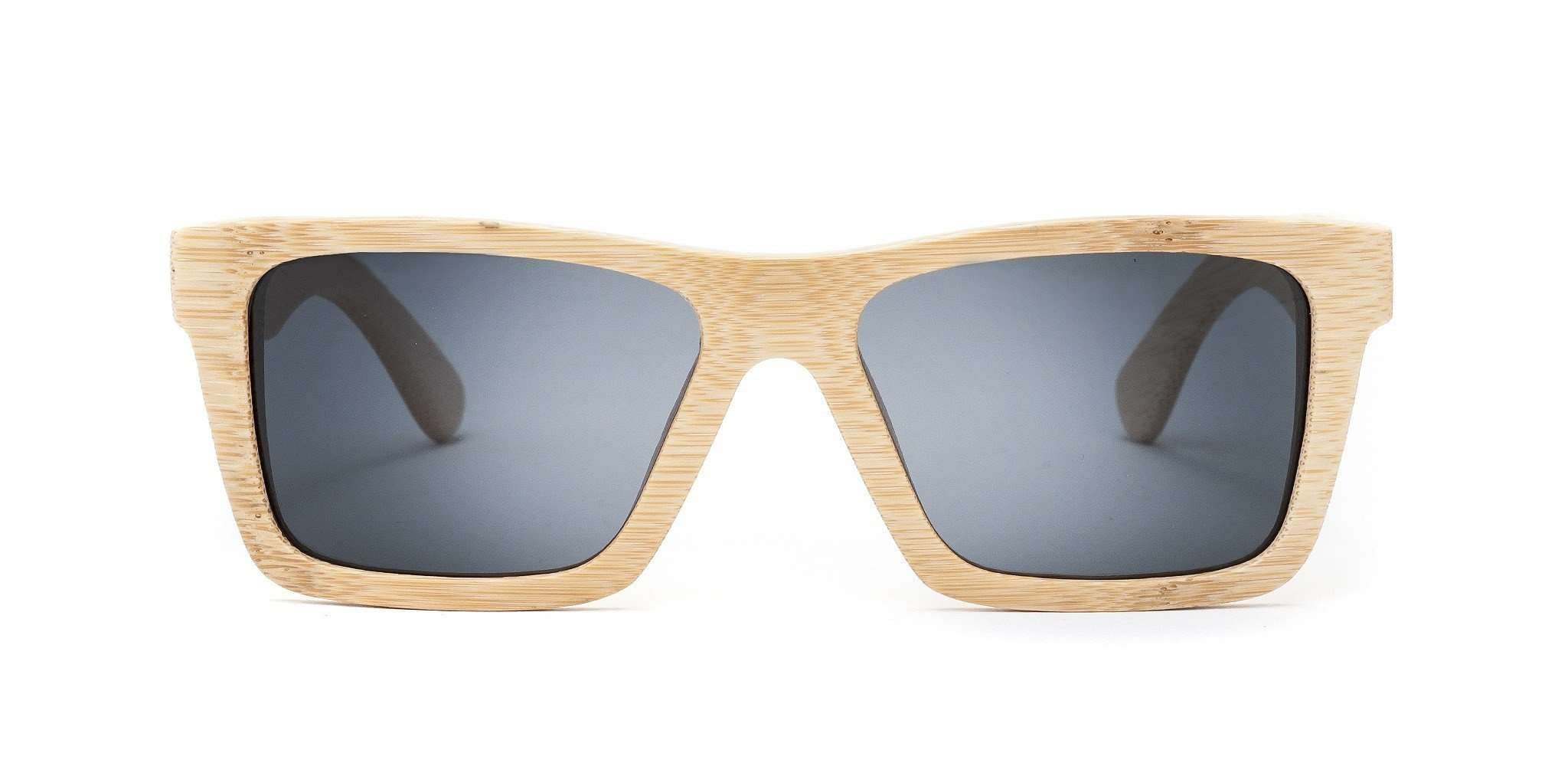 Natural Bamboo Sunglasses with Blue Polarized Lenses – Swell Vision