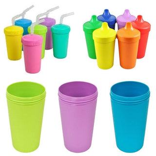 Re-Play Silicone Sippy Cups for Toddlers, 8 oz Kids Cups No Spill Cup Aqua