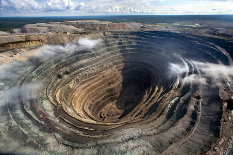 A top view of a diamond mine