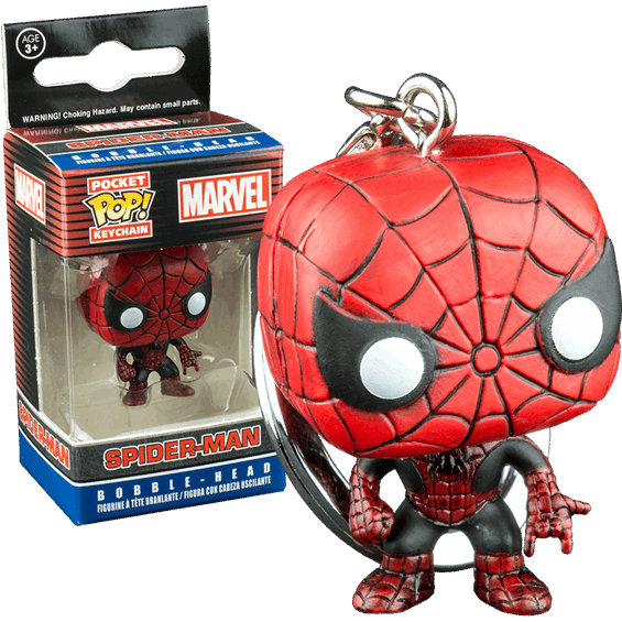 Marvel Pocket Pop! Keychain Spider-Man (Red & Black) — Fugitive Toys