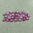 Raspberry SAPPHIRE Gemstone Rose Cut : 20.00cts Natural Untreated Sheen Pink Sapphire Oval Shape 6*4mm 26pcs (With Video)