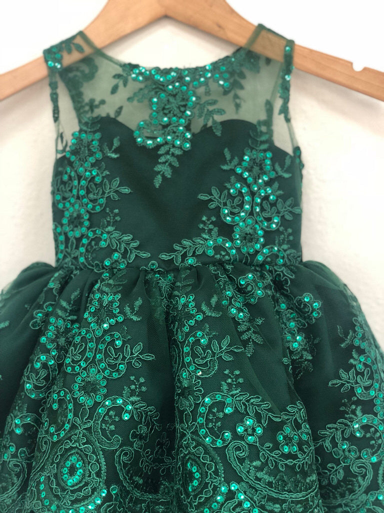 emerald green holiday dress