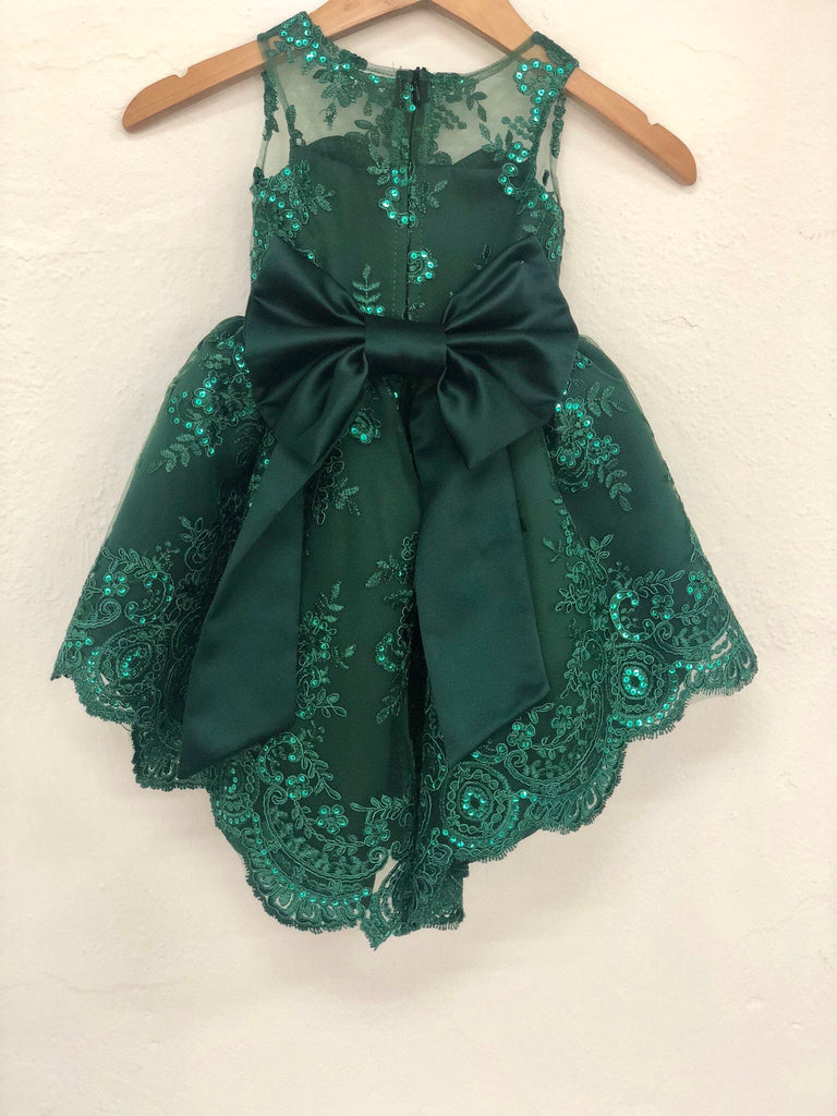 green baby dress