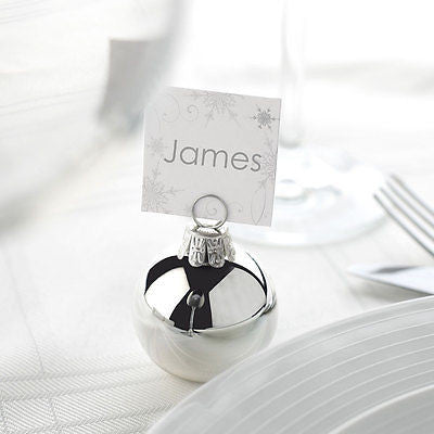 winter wedding place card holders