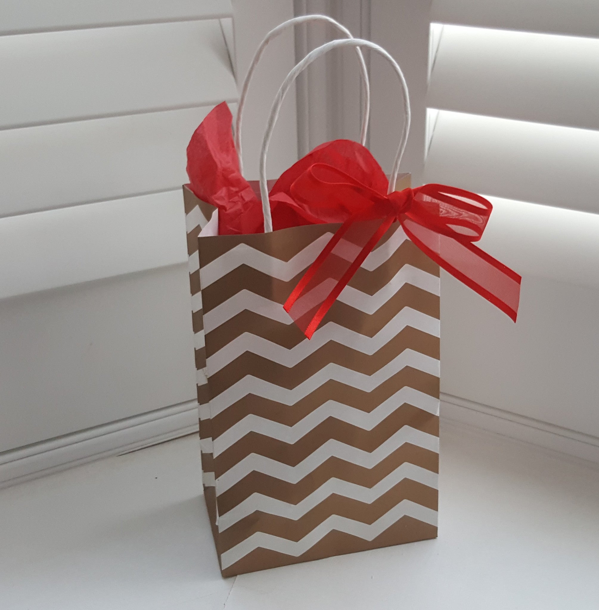 red and white striped goodie bags