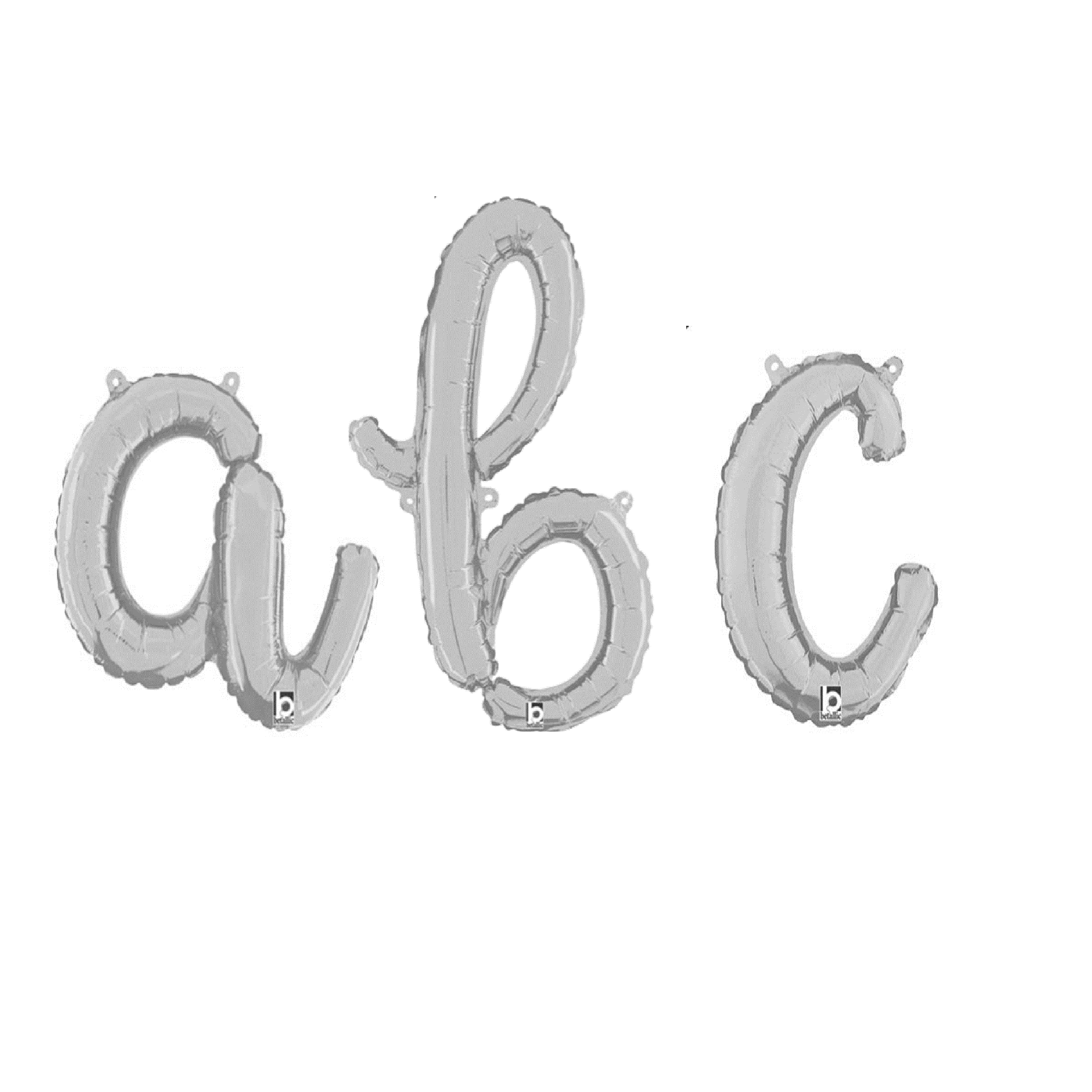 silver foil letter balloons