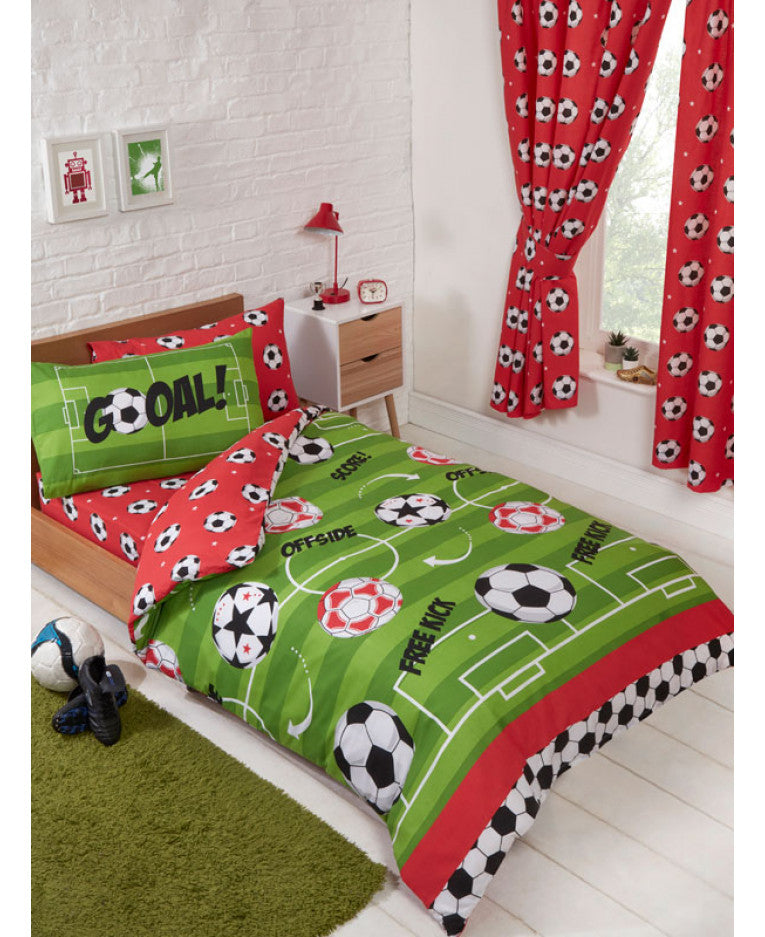 Football Red Duvet Cover Set Soccer Football Bedding Toys And
