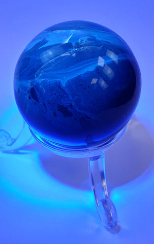 GeoFossils Blue Amber under UV Light