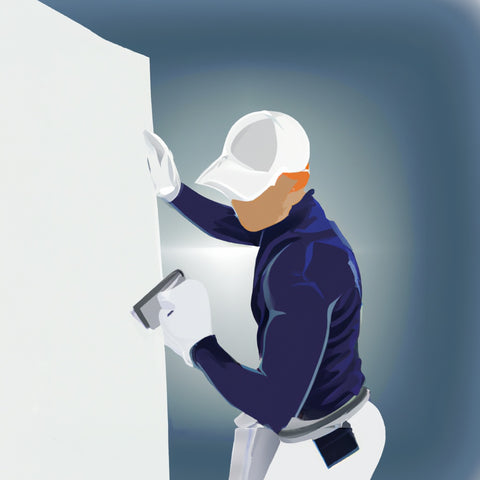 AI generated image of a professional decorator putting up lining paper