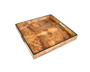 Walnut Burl - 16" Square Tray - Days of Eid
