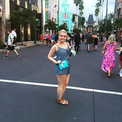 Alexis at Disney with her Disney Switch Purse!