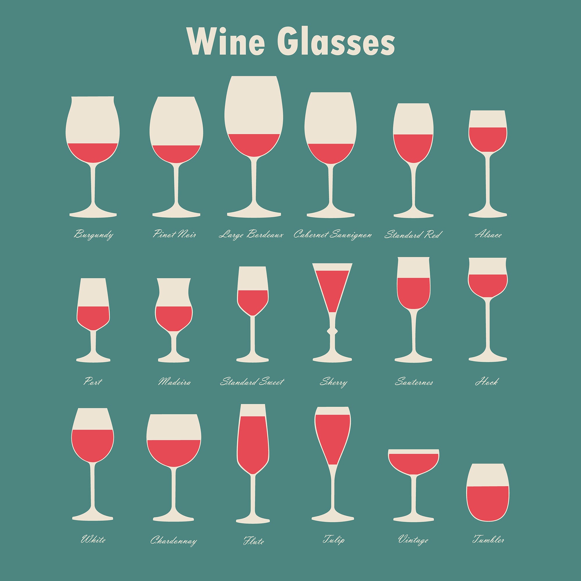 types of wine glasses and their names