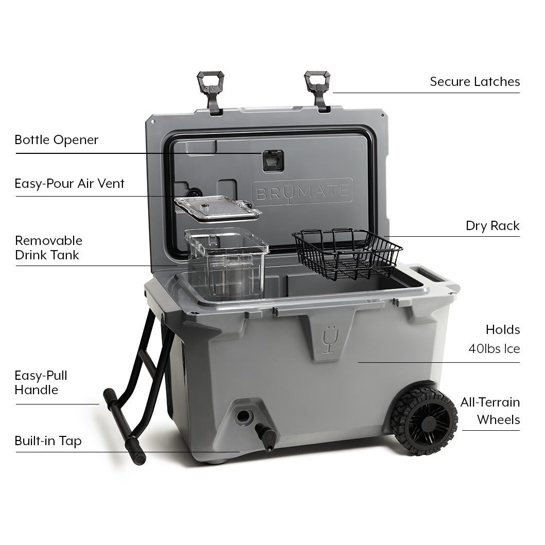 BruMate BrüTank 55-Quart Rolling Cooler