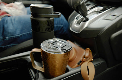 16 oz Mug with Cover Fits Car Cup Holder